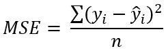 formula for MSE.